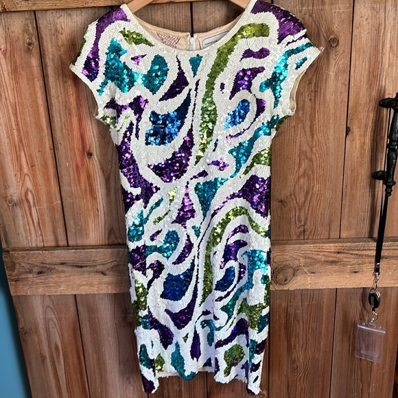 Adrienne Vittadini full sequin 80s vintage - Picture 2 of 6